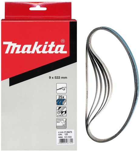 Makita accessoires makita p-39447 schuurband 9x533mm z60 ve=25