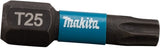 Makita accessoires slagschroefbit impact black, t25x25mm 2 stuks - b-63688 - afbeelding 1