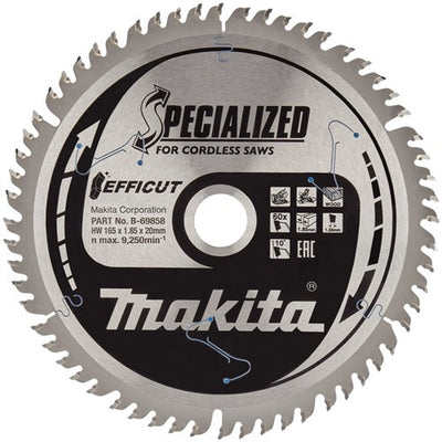 Makita accessoires makita cirkelzaagblad voor hout | efficut | ø 165mm asgat 20mm 60t - b-69864
