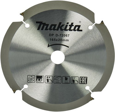 Makita accessoires makita cirkelzaagblad voor vezelcementplaat | specialized | ø 165mm asgat 20mm 4t - d-72067