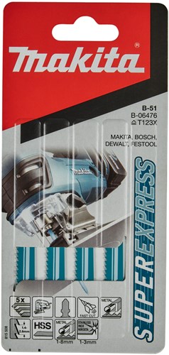Makita accessoires decoupeerzaagblad hss metaal 100mm t123x | 5 stuks - b-06476