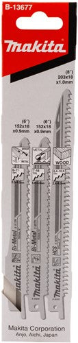 Makita accessoires reciprozaagset 3-delig - b-13677 - b-13677