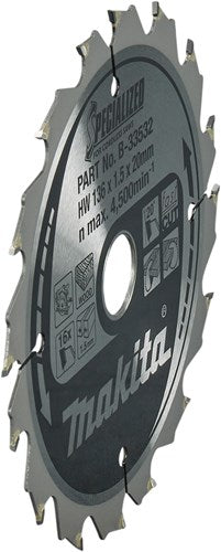 Makita accessoires makita cirkelzaagblad voor hout | specialized | ø 136mm asgat 20mm 16t - b-33532