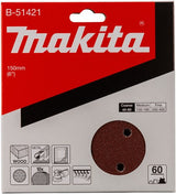 Makita accessoires makita k60 150mm schuurschijf red velcro - b-51421 - afbeelding 2