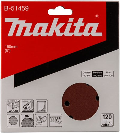 Makita b-51459 schuurschijf 150mm k120 red velcro