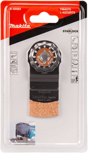 Makita accessoires b-65084 | tma075 | invalfrees tc hm | 32x30mm k50 | starlock multitoolblad - b-65084