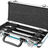 Makita accessoires 3-delige sds plus beitelset: punt, vlak en spadebeitel in aluminium koffer d-42357 - d-42357