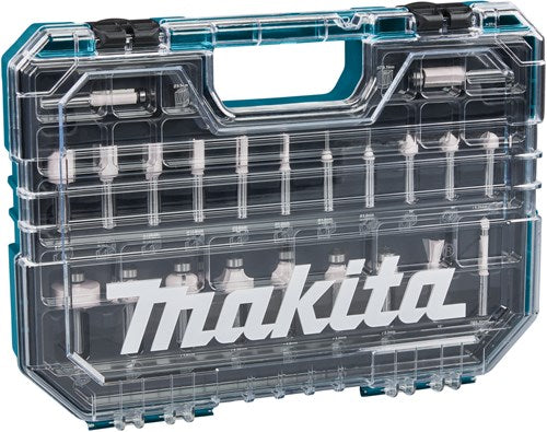 Makita accessoires d-74778 | frezenset | 8mm | 22-delig | in kunststof koffer - d-74778