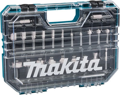Makita accessoires d-74778 | frezenset | 8mm | 22-delig | in kunststof koffer - d-74778