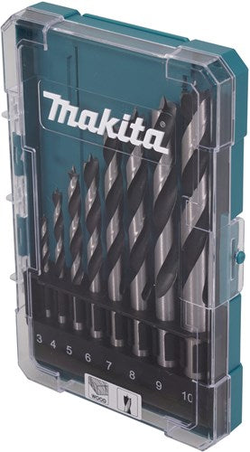 Makita accessoires houtspiraalborenset 8-delig - d-57227