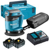 Makita dbo180rtj | lxt accu excenterschuurmachine 18v 125mm in mbox (2x 5.0ah accu + dc18rc snellader) - dbo180rtj