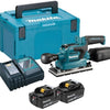 Makita dbo380rtj | accu vlakschuurmachine | 18v | li-ion | 2 x 5,0 ah accu + snellader | in mbox - dbo380rtj