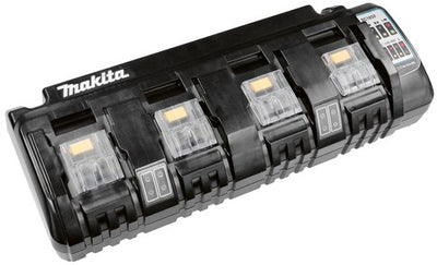Makita dc18sf oplader met 4 poorten welke 2 accu's tegelijk oplaadt - 196426-3