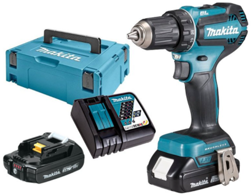 Makita ddf485raj | 18v | boor- en schroefmachine | set | 2,0 ah accu (2 st) | snellader | m-box - ddf485raj