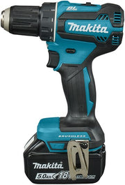 Makita ddf485rtj 18v boor- en schroefmachine brushless 5,0 ah accu (2 st), snellader, mbox - afbeelding 2
