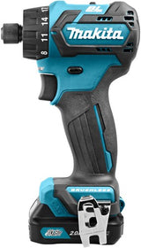 Makita df032dsaj 12 v max boor- schroefmachine 2,0 ah accu (2 st), lader, mbox - df032dsaj - afbeelding 1