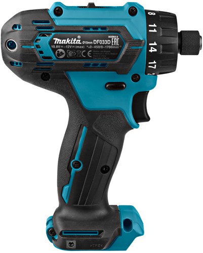Makita df033dzj boor- schroefmachine 12 volt max excl. accu's en lader in mbox - df033dzj