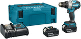 Makita dhp489rtj | 18 v klopboor- schroefmachine 5,0 ah accu (2 st), snellader, in mbox - dhp489rtj - afbeelding 1