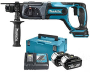 Makita dhr241rtj 18v accu combihamer | sds-plus | 5.0ah li-ion - dhr241rtj - afbeelding 1