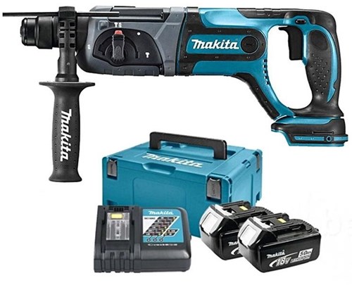 Makita dhr241rtj 18v accu combihamer | sds-plus | 5.0ah li-ion - dhr241rtj