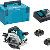 Makita dhs660rtj - 18 v cirkelzaag 165 mm 5,0 ah accu (2 st), snellader, mbox