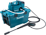 Makita dhw080pt2 | lxt | 2x18 v | hogedrukreiniger | 80bar | 2 x 5.0 ah accu + duo snellader | in koffer - afbeelding 1