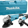 Makita dk0053g haakse slijper set ga9020 + 9558hnrg in koffer - dk0053