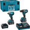 Makita dk0198g201 | 40 v max combset boren en (slag)schroeven | 3 x 2.5 ah accu + snellader - dk0198g201