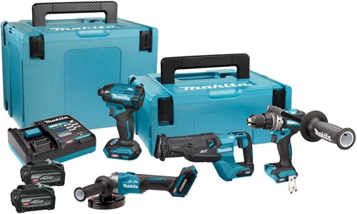 Makita dk401nx | xgt 40 v max combiset | df001g + td002g + ga005g + jr002g | incl accu's lader - dk401nx
