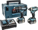 Makita dlx2131jx 18v accu klopboormachine dhp482 + slagschroevendraaier dtd152 combiset (2x 3.0ah accu) in mbox - afbeelding 1