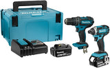 Makita dlx2131tj 18v combiset dhp482 accu klopboormachine + dtd152 slagschroevendraaier (2x 5.0ah accu) in mbox - afbeelding 1
