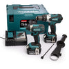 Makita dlx2145tj combiset | dhp458 accu klopboormachine + dtd152 accu slagschroevendraaier | 18v 5.0ah li-ion