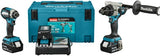 Makita dlx2550tj 18v combiset dhp492 (klop)boor- schroefmachine + dtd153 slagschroevendraaier (3x 5.0ah accu en lader) in mbox - dlx2550tj - afbeelding 2