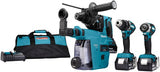 Makita dlx3106tw1 | lxt accu combiset 18v ddf484 + dtd153 + dhr242 in tas (3x 5.0ah accu + snellader) - dlx3106tw1 - afbeelding 1