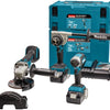 Makita dlx3155tj | lxt accu combiset 18v ddf486 + dtd153 + dga504 in mbox (2x 5.0ah accu + dc18rc snellader) - dlx3155tj