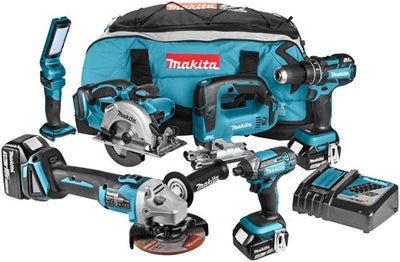 Makita dlx6058t comboset 18v li-ion met 3x 5.0ah accu's