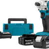 Makita dtd156rtj slagschroevendraaier 18v | inclusief 2x5.0ah accu's, snellader, mbox