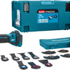 Makita dtm52zjx2 18 v multitool zonder accu`s en lader, met accessoire set in m-box | zonder accu's lader - dtm52zjx2