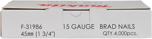 Makita accessoires f-31986 brads | 45mm 1,4x1,8mm | gegalvaniseerd | 4000 stuks - f-31986
