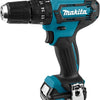 Makita hp333dsaj | 12 v max | klopboor- schroefmachine | 2,0 ah accu (2 st) | lader | in mbox - hp333dsaj
