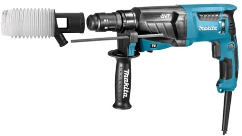 Makita hr2631ftj combihamer verwisselbare boorkop met stofafzuigset | sds-plus - hr2631ftj