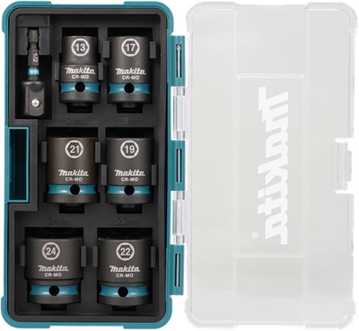 Makita krachtdopset impact black, 1 2 7-dlg - e-16592