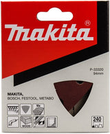 Makita accessoires makita p-33320 schuurvel 3-k 94mm k240 red velcro 10st - afbeelding 2