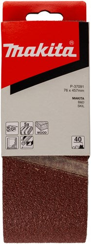 Makita accessoires schuurband k40 76x457 red - p-37091