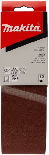 Makita accessoires schuurband k80 76x533 red - p-37194