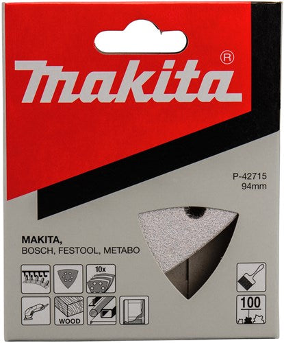 Makita accessoires makita p-42715 delta schuurvel 3-k 94mm a100 white velcro ve=10