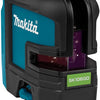 Makita sk106gdz kruislijn punt laser groen zonder accu's en lader, in doos met tas - sk106gdz