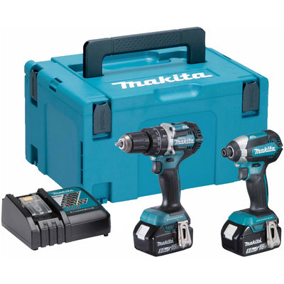 Makita dlx2180tj - dhp484 accuklopboormachine + dtd153 accu slagschroevendraaier 18v 5,0ah li-ion