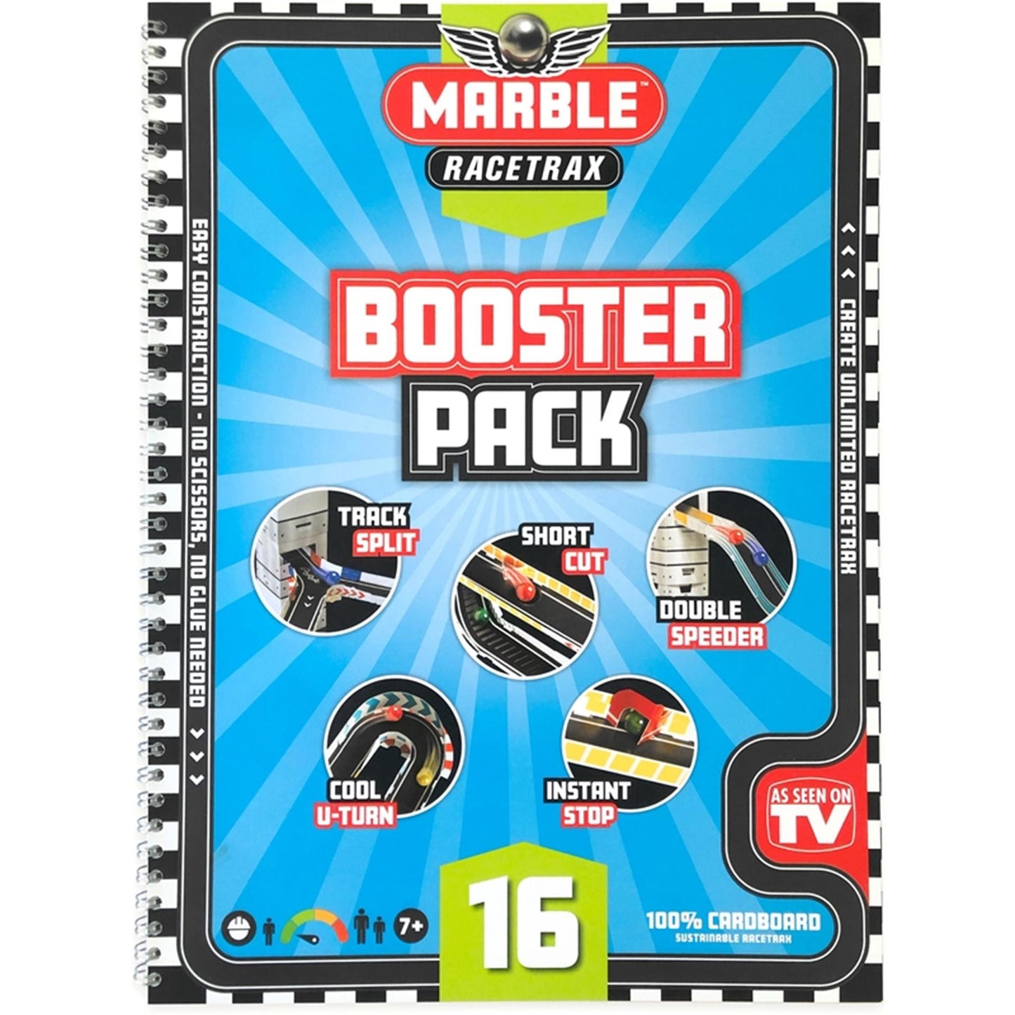 Marble racetrax knikkerbaan boosterpack basic set 16 sheets 3m