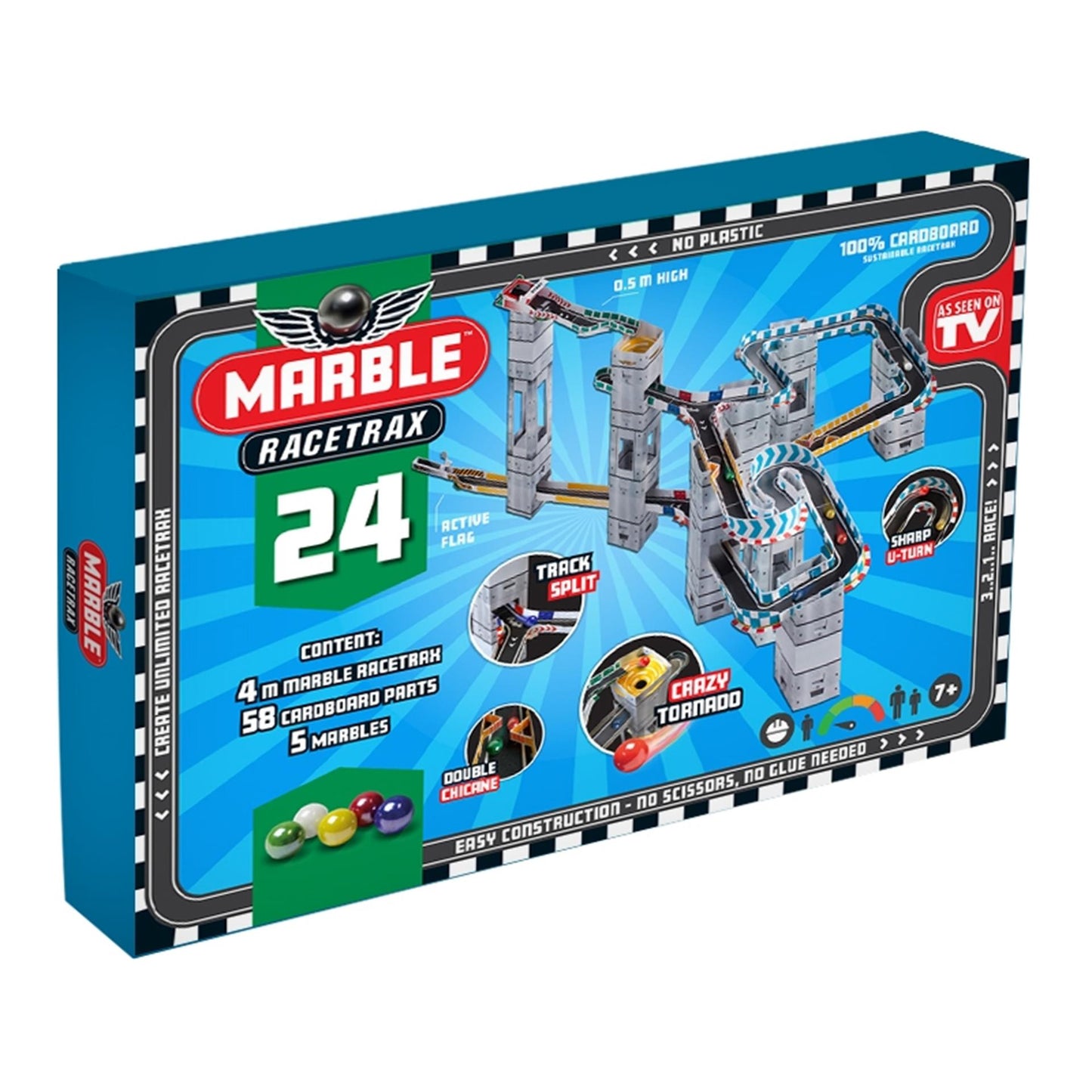 Marble racetrax knikkerbaan starterset 24 sheets 4m